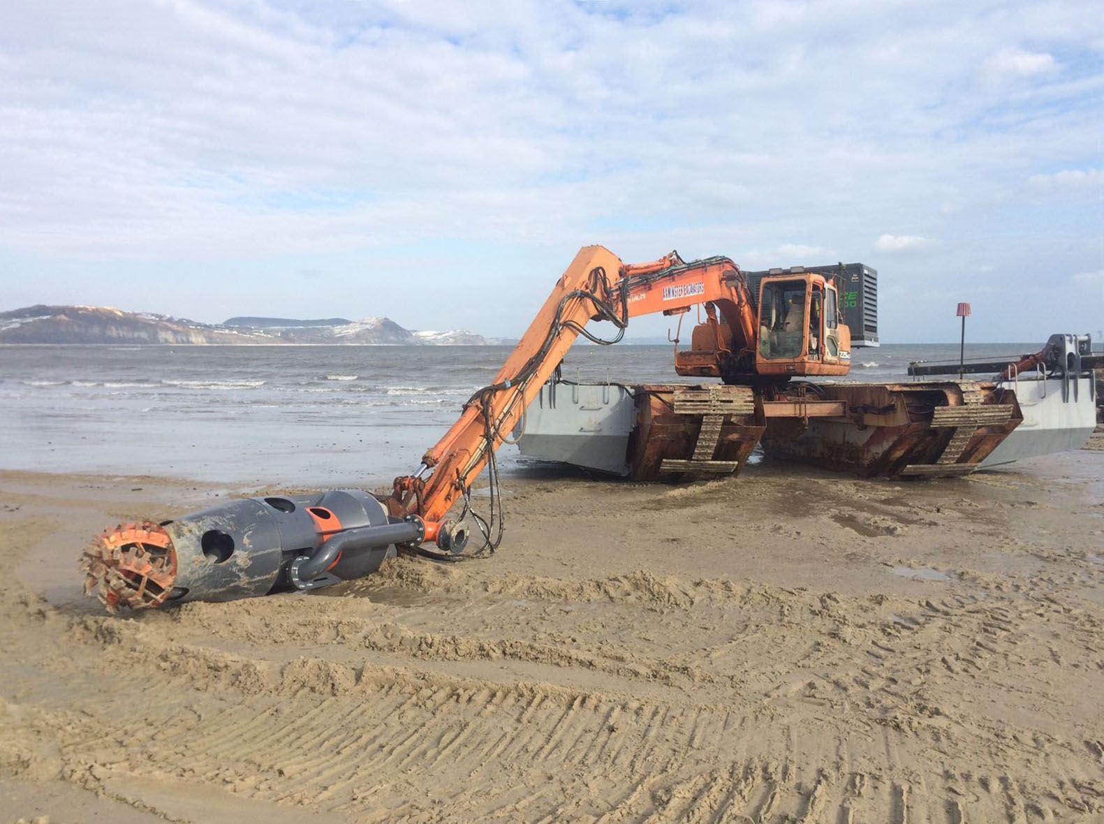 Bell Dredging Pump attached to an excavator