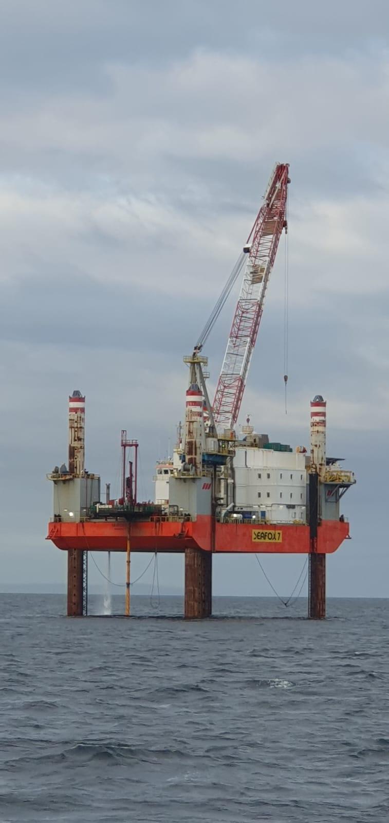 Jack Up Barge in Sea
