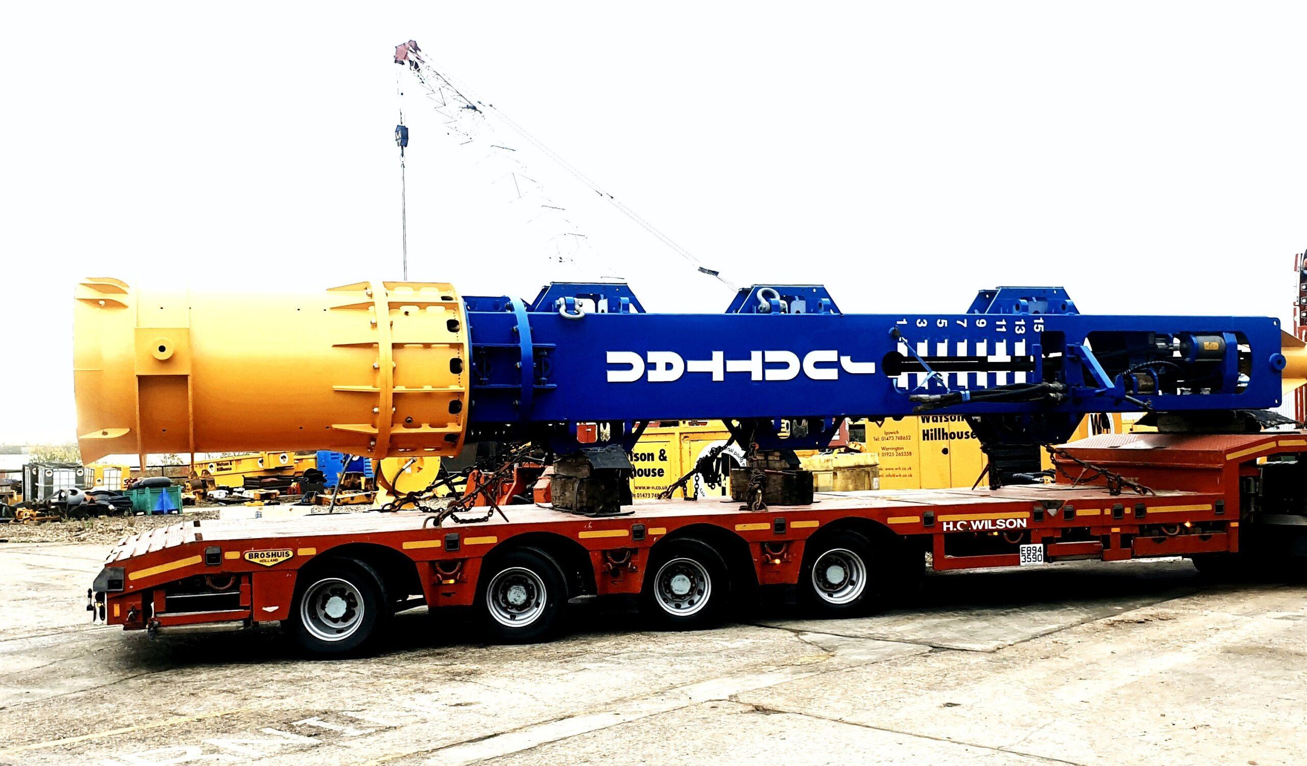 Junttan Hydraulic Hammer HHK16S on a truck for transportation