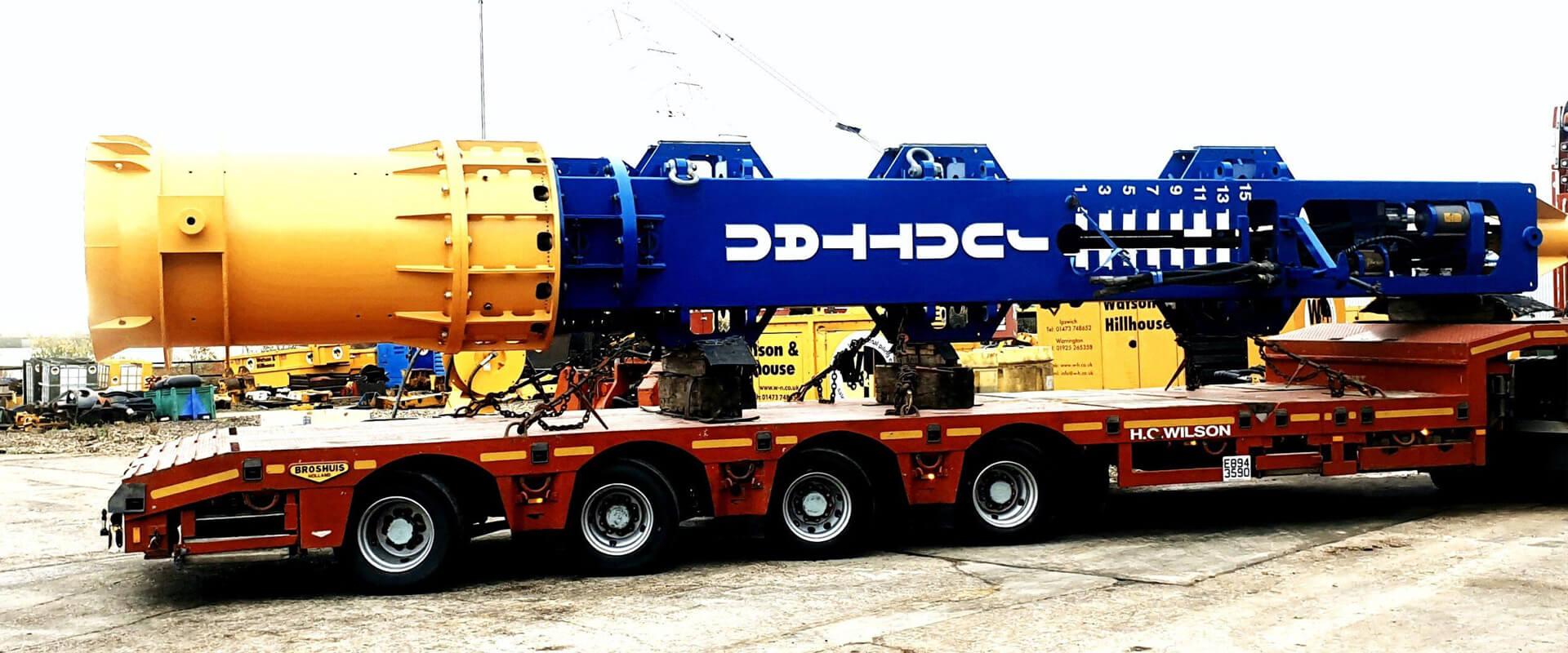 Junttan Hydraulic Hammer HHK16S on a truck for transportation