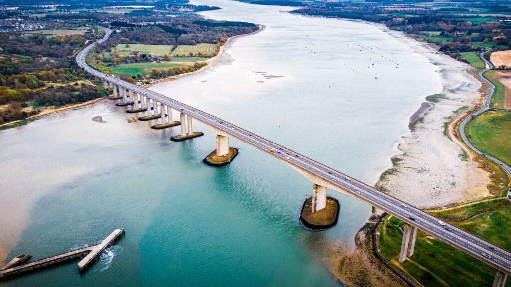 W&H supplies piling equipment for the construction of the Orwell Bridge, Ipswich